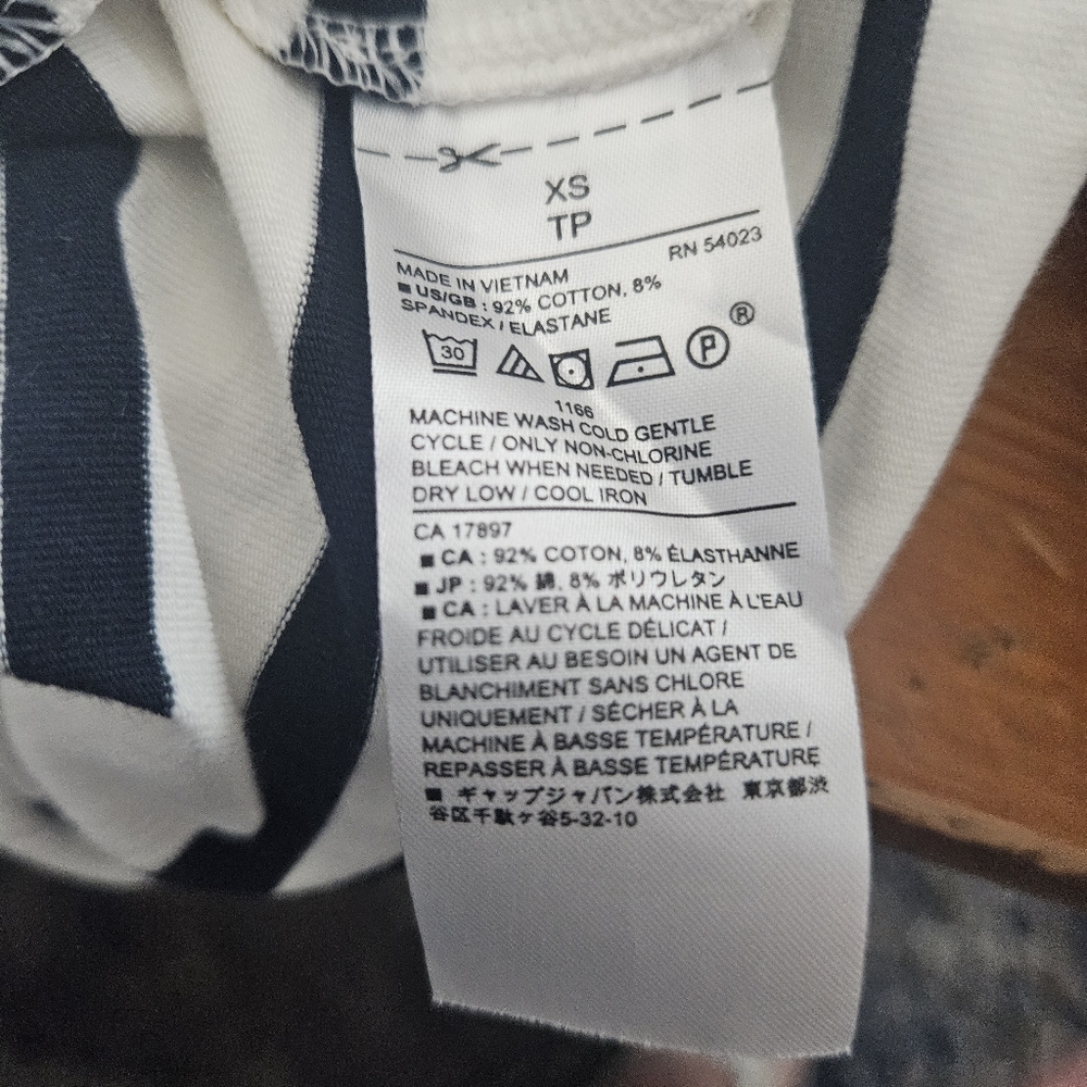 Banana Republic, EUC, Striped White & Black Dress, XS - Picture 8 of 8